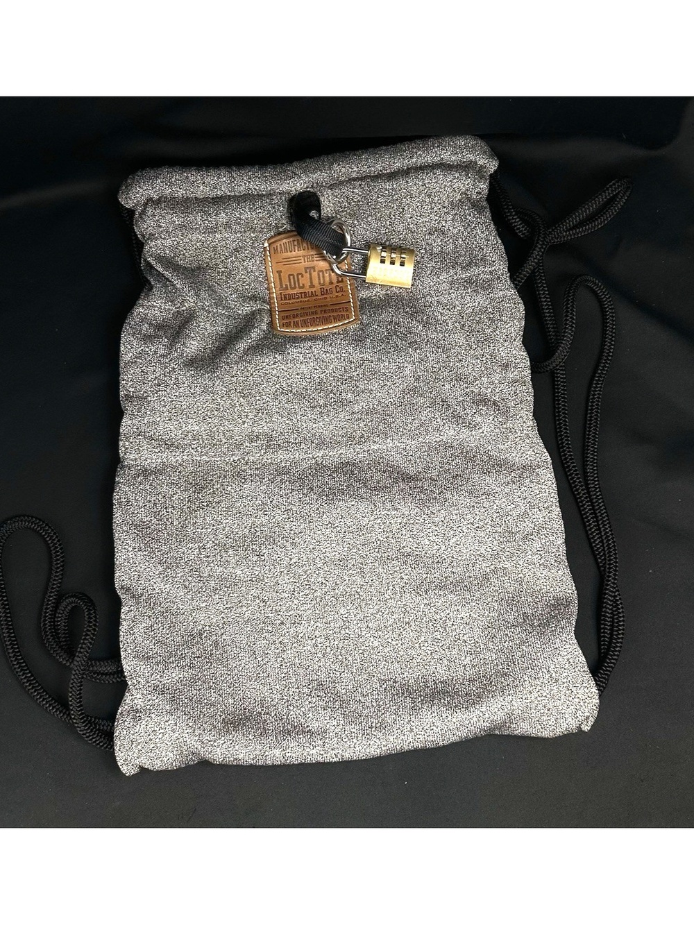 Loctote Original Industrial Bag Flak Sack Anti Theft Backpack Dark Grey + Lock